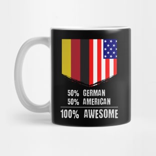 50% German 50% American 100% Awesome Immigrant Mug